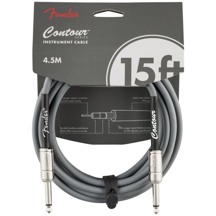 Fender Contour Inca silver Cavo jack/jack 4,5 mt main product photo