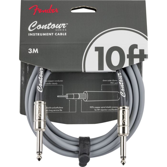 Fender Contour Inca silver Cavo jack/jack 3 mt main product photo