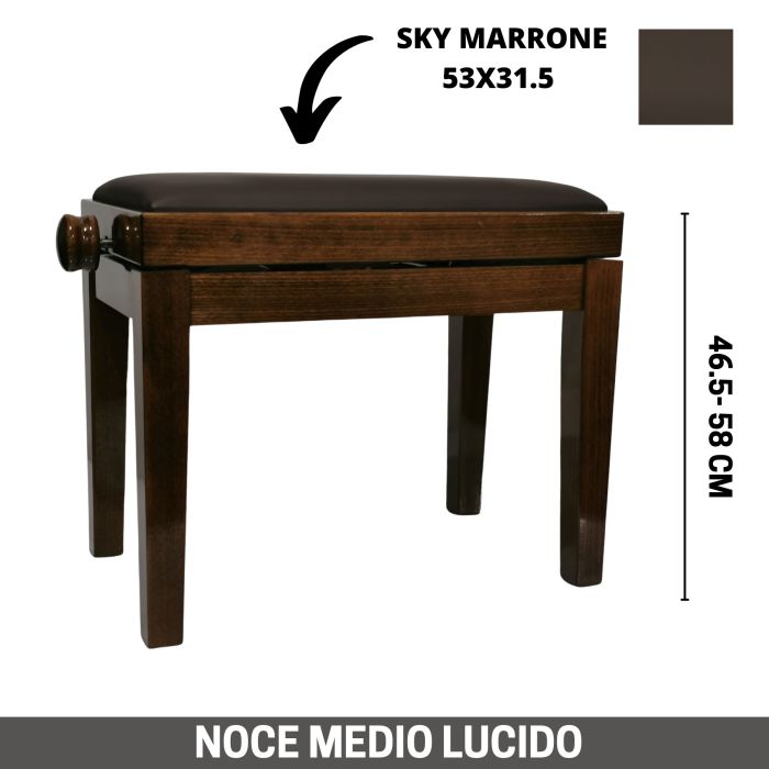 Panca alzabile CGM Noce Medio Lucido Ska y Marrone 78/N-31/N main product photo