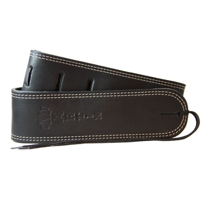 Tracolla Martin pelle e pelle goffrata 5 cm black main product photo