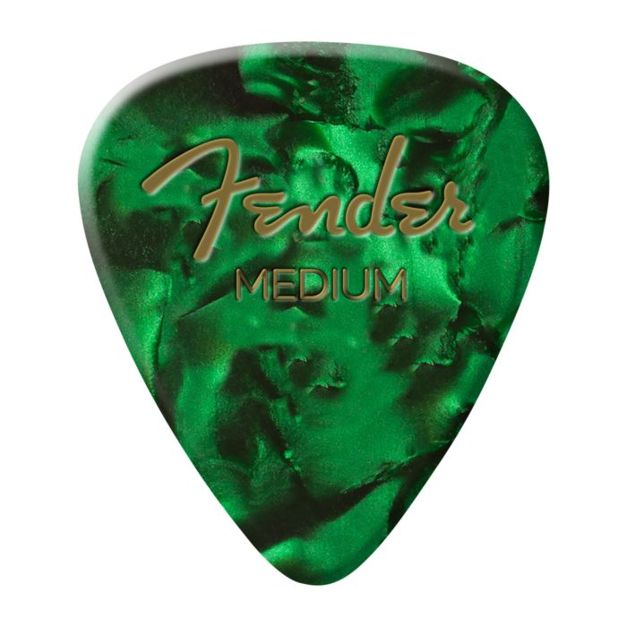 Fender 351 shape Medium green moto 12pz Blister plettri main product photo
