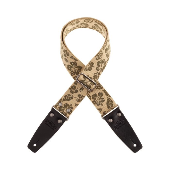 Tracolla chitarra Magrabo' SC Retrò Hippie terminali neri fibbia argento 5 cm main product photo