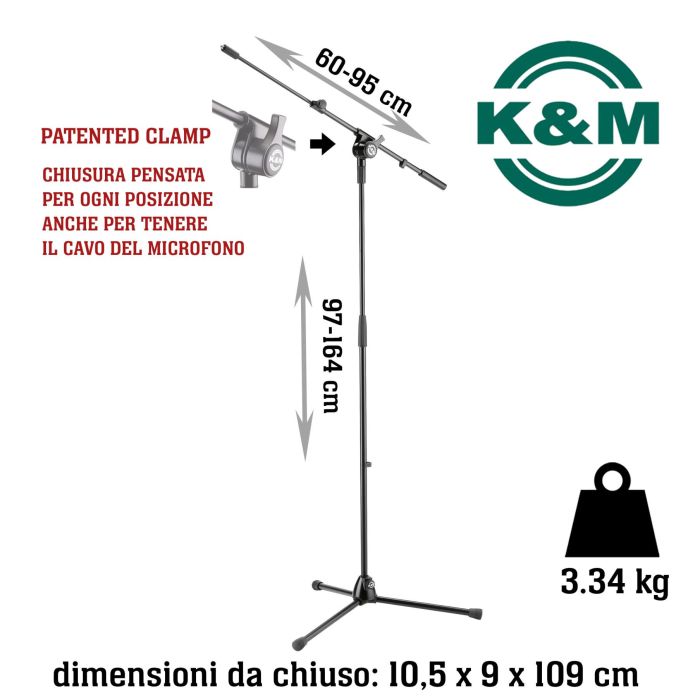 Asta Microfono giraffa K&M 25600-300-55 main product photo