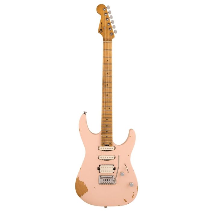Charvel Pro-mod Signature Rick Graham Dk24 2pt Cm Chitarra Elettrica Worn shell pink con borsa main product photo