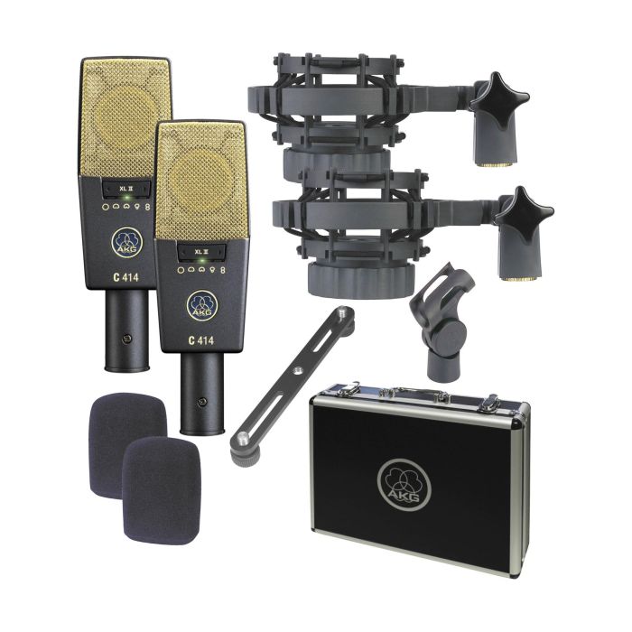 Coppia Microfoni AKG C414 XL II multi-pattern stereo set valigia main product photo