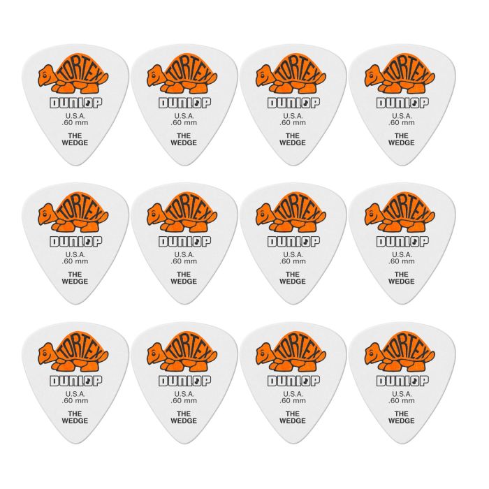 Blister plettri Dunlop 424P.60 Tortex wedge 12pz 60mm main product photo