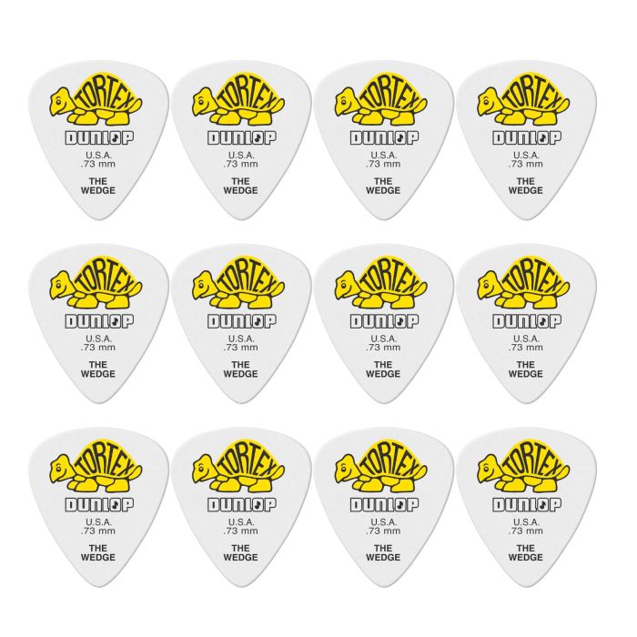 Blister plettri Dunlop 424P.73 Tortex wedge 12pz 73mm main product photo