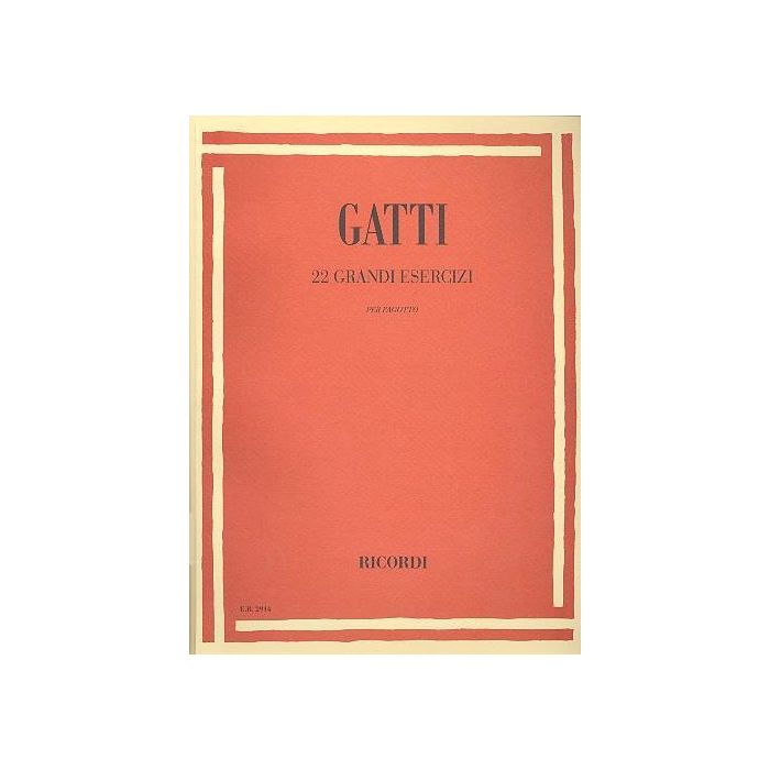 Gatti 22 Grandi Esercizi per Fagotto main product photo