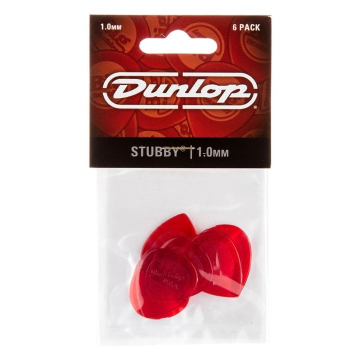 Dunlop 474P1.0 Blister plettri Stubby Jazz 6pz 1mm main product photo