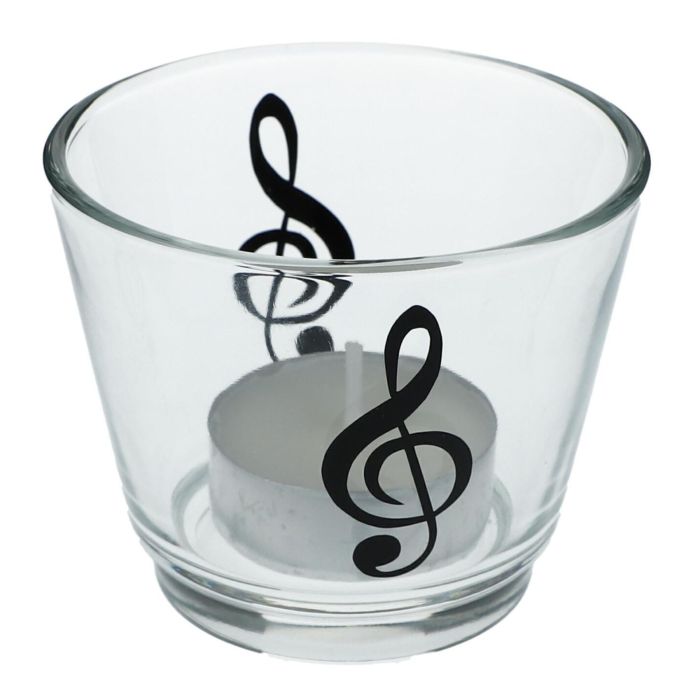 Candela Musik Boutique con portacandela in vetro main product photo