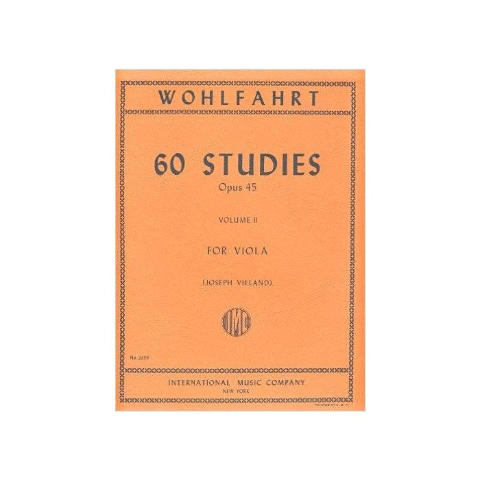 Wohlfahrt 60 Studi Op.45 vol. II Viola main product photo