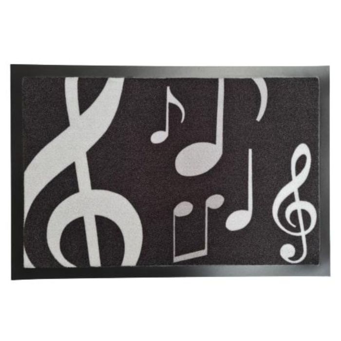 Tappeto nero con note 40x60cm Musikboutique main product photo