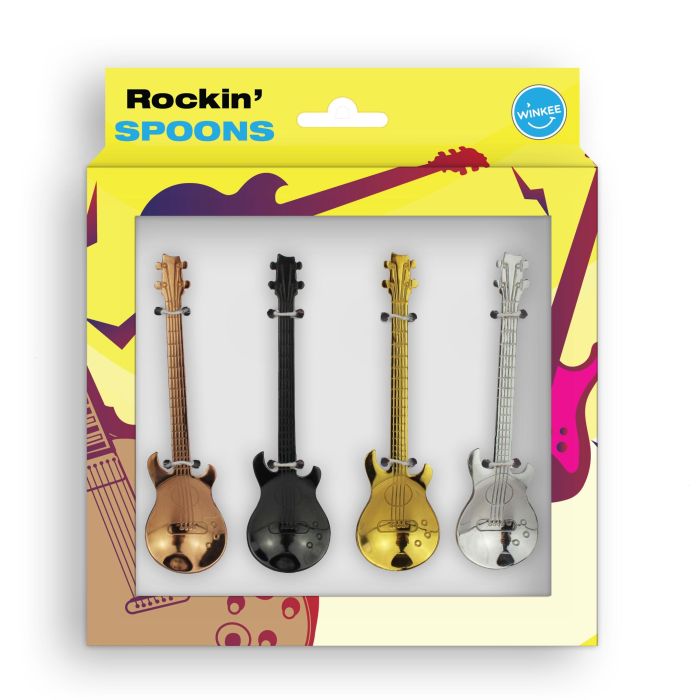 Cucchiaini a forma di chitarra set 4pz main product photo