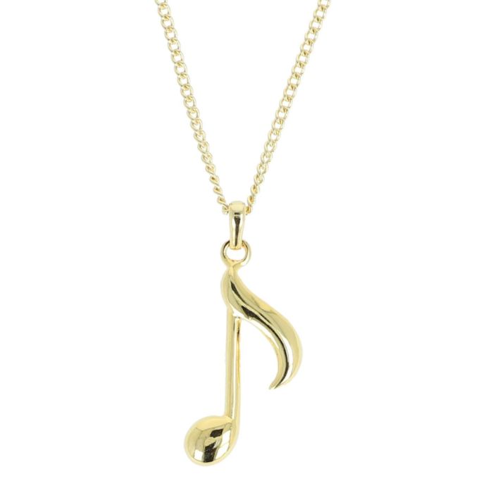 Collana Musik-Boutique con pendente croma dorata main product photo