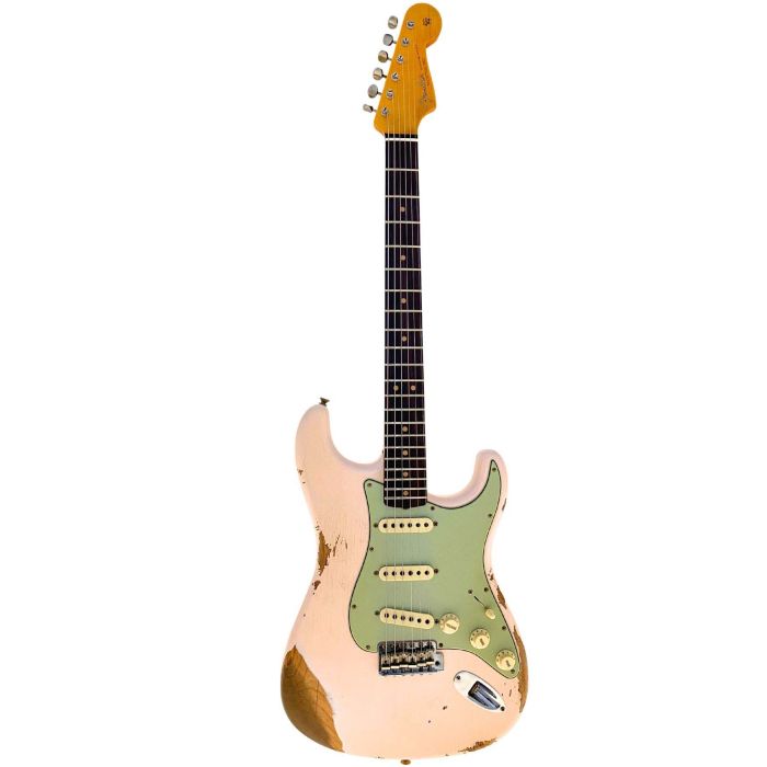 Fender Custom Shop Stratocaster '63 Heavy Relic rw Chitarra Elettrica shell pink con custodia main product photo