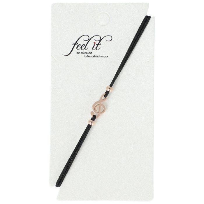 Bracciale Musikboutique con chiave di violino in acciaio inossidabile - colore: rosa main product photo