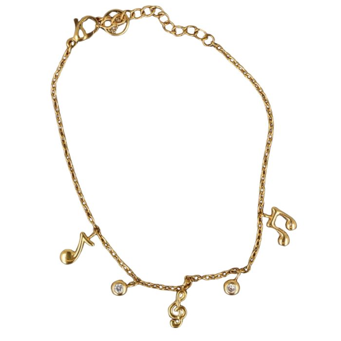 Bracciale in acciaio inossidabile con ciondoli a forma di note musicali e chiave di violino Musikbot main product photo