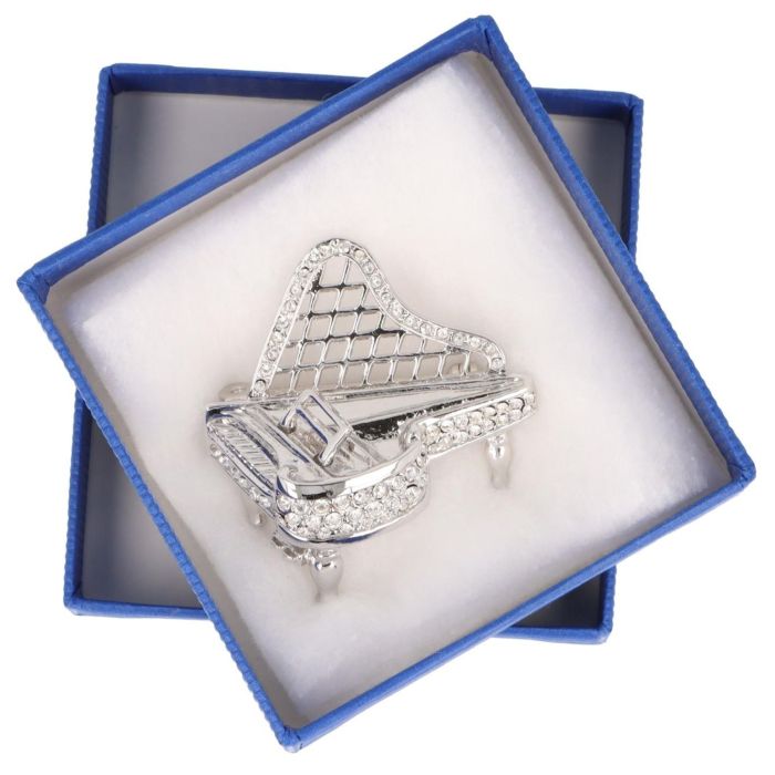 Spilla Pianoforte Musikboutique con pietre preziose e confezione main product photo