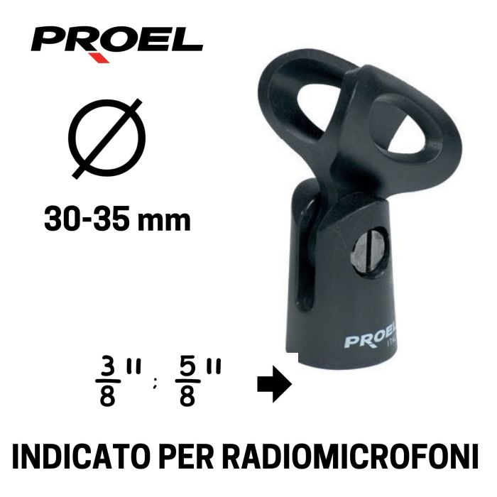 Supporto Microfono Proel APM35B Ø 30/35mm main product photo