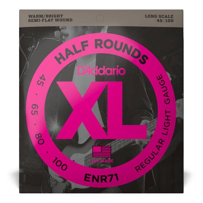 Corde basso elettrico D'Addario ENR71 Half Rounds 45-100 main product photo