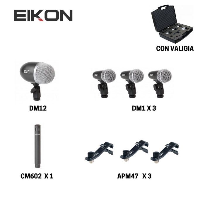 EIKON DMH5XL set 5 microfoni per batteria main product photo