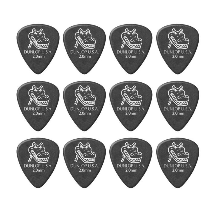 Blister plettri Dunlop 417P.20 Gator Grip 12pz 2.0mm main product photo