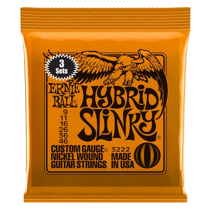 Ernie Ball 3222 hybrid slinky nickel 3 set 9-46 main product photo