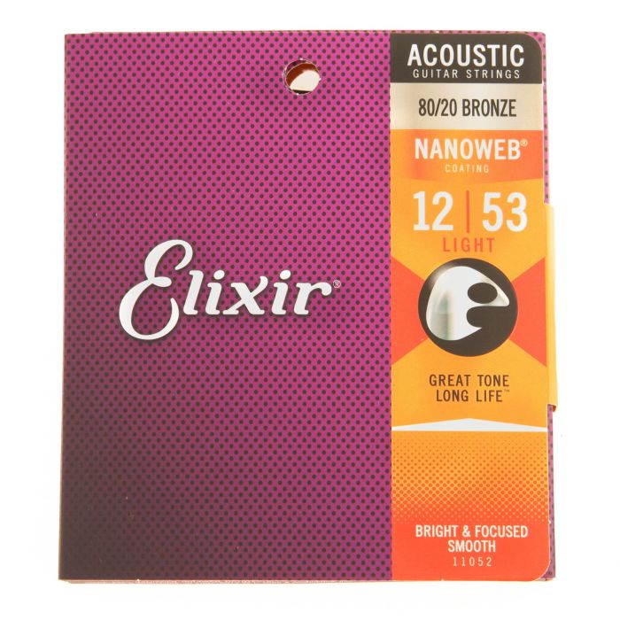 Corde Acustica Elixir 11052 Nanoweb 80/20 bronze light 12-53 main product photo