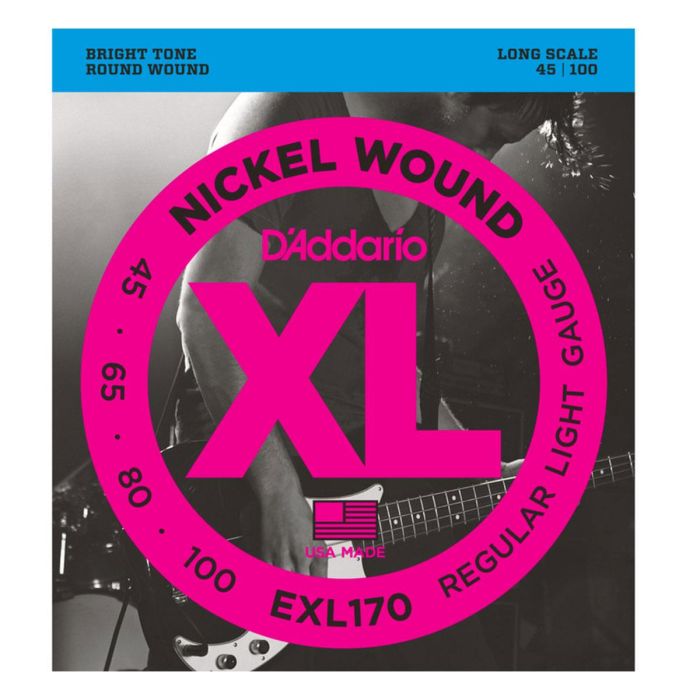 Corde basso elettrico D`Addario EXL170 Snickel wound regular light 45-100 main product photo