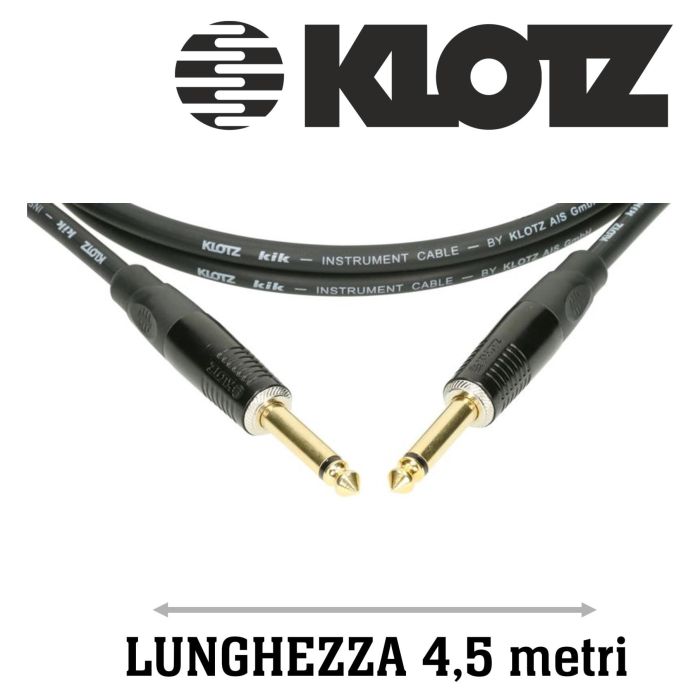 Cavo jack/jack 4,5 mt Klotz serie KIK KIKKG4.5PPSW main product photo