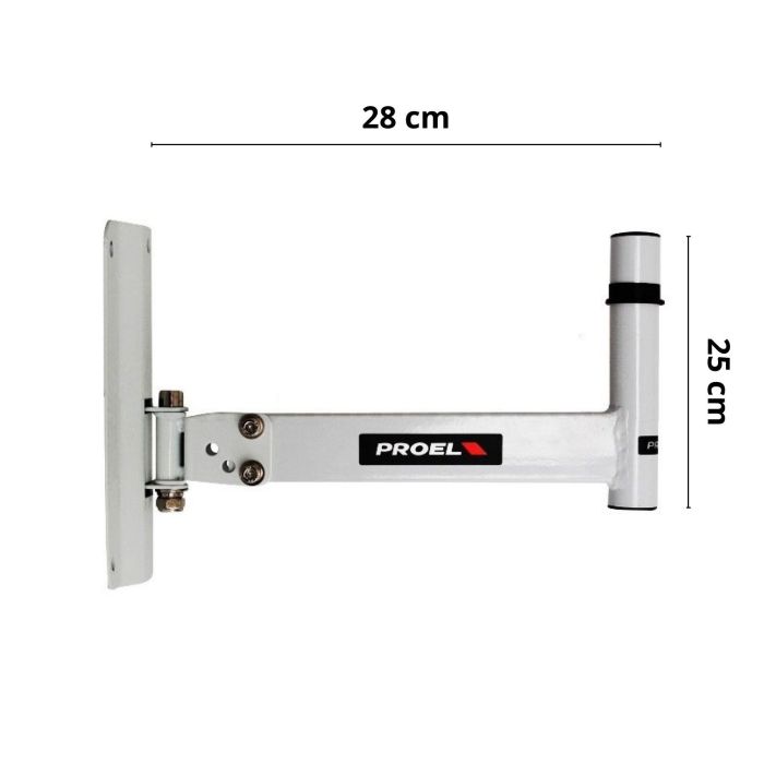 Supporto Parete Proel KP565 reg.orizzontale e verticale 35 kg max bianco main product photo