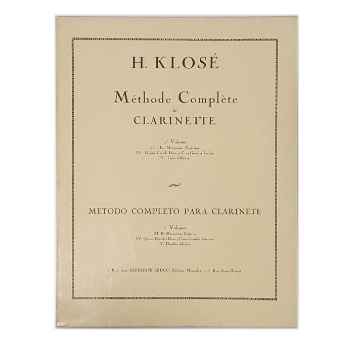 Klose Metodo Completo Clarinetto 2 main product photo