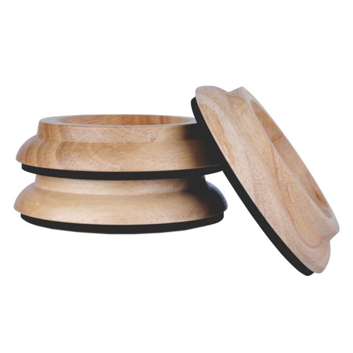 Isolatori per pianoforte a coda legno chiaro 3 pz diametro 130mm main product photo
