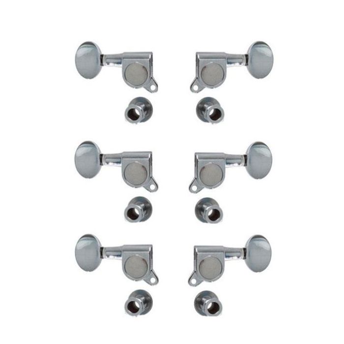 Meccaniche chitarra acustica e elettrica Soundsation SMH-E-C-6L chrome in linea main product photo