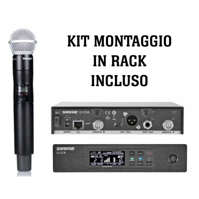 SHURE QLXD24E/SM58 Radiomicrofono palmare main product photo