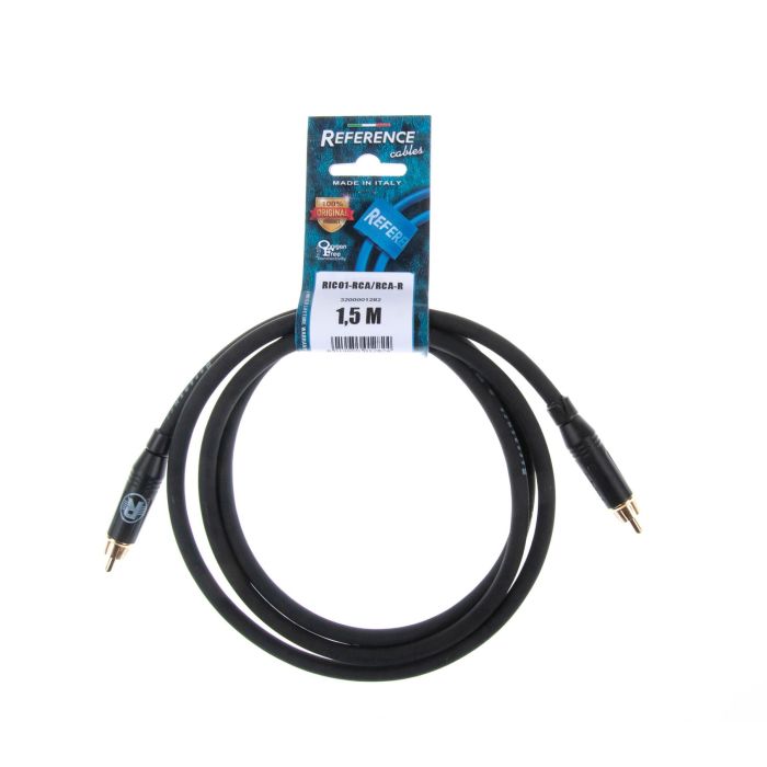 Cavo rca/rca 1,5 mt Reference RIC01-RCA/RCA-R nero main product photo