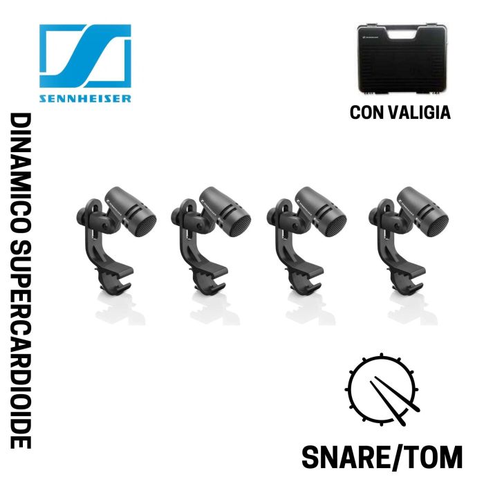 Sennheiser E604 DRUM SET 4pz con valigia main product photo
