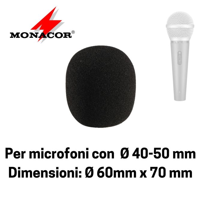 Antivento Monacor WS-60 black 60x70mm main product photo
