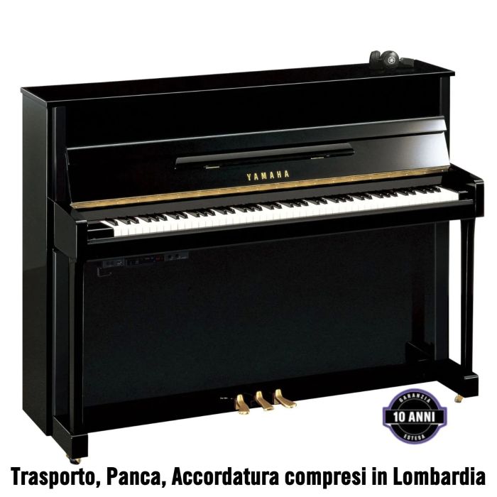 Pianoforte Verticale Silent Yamaha B2 SC3 nero lucido cm 113 main product photo