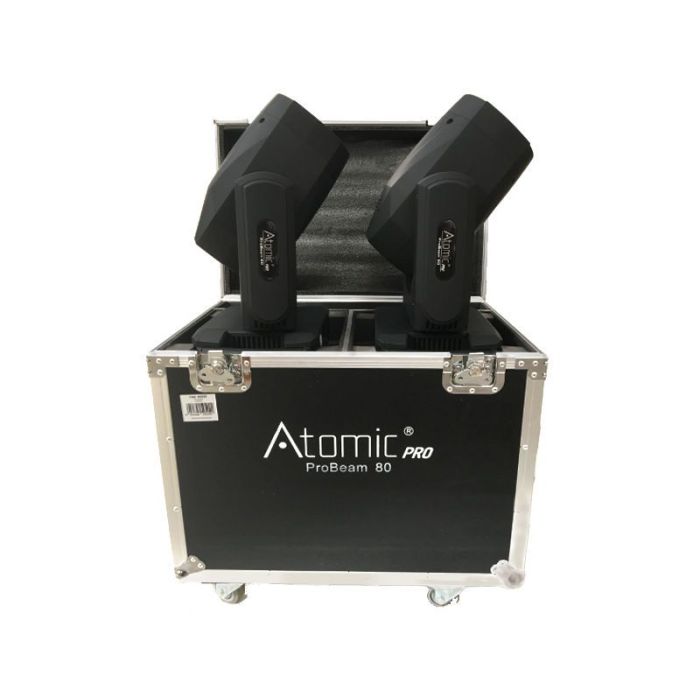 Kit 2 teste mobili Atomic Pro Lead Beam 100 con flight case B-STOCK main product photo