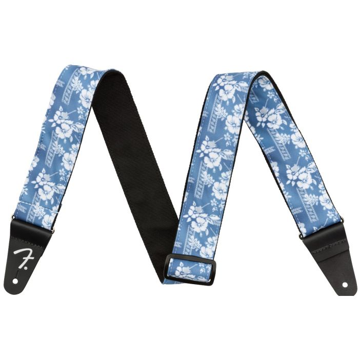 Tracolla chitarra Fender Hawaiian blue floral main product photo