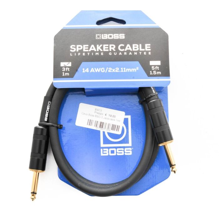 Cavo jack/jack 1mt testata cassa e diffusori passivi Boss BSC3 main product photo