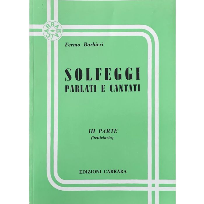Barbieri Solfeggi setticlavio Vol.III main product photo