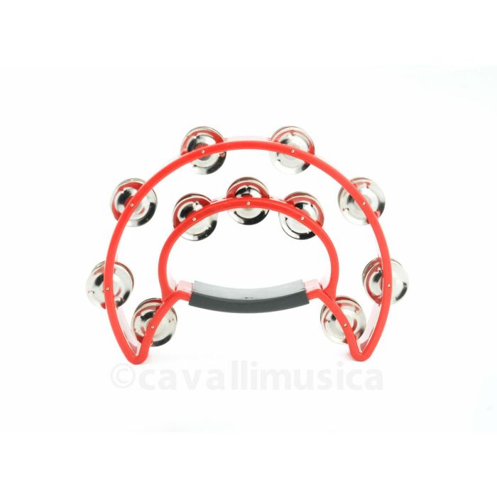 Cembalo Peace mezzaluna doppia fila sonagli plastica rosso main product photo