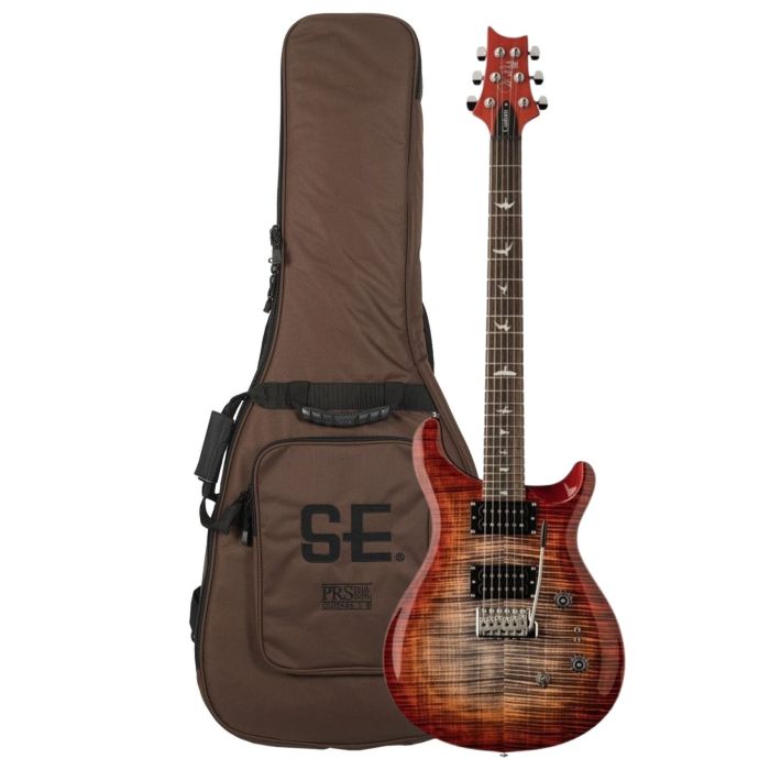 PRS SE Custom 24-08 Chitarra Elettrica charcoal cherry burst con borsa main product photo