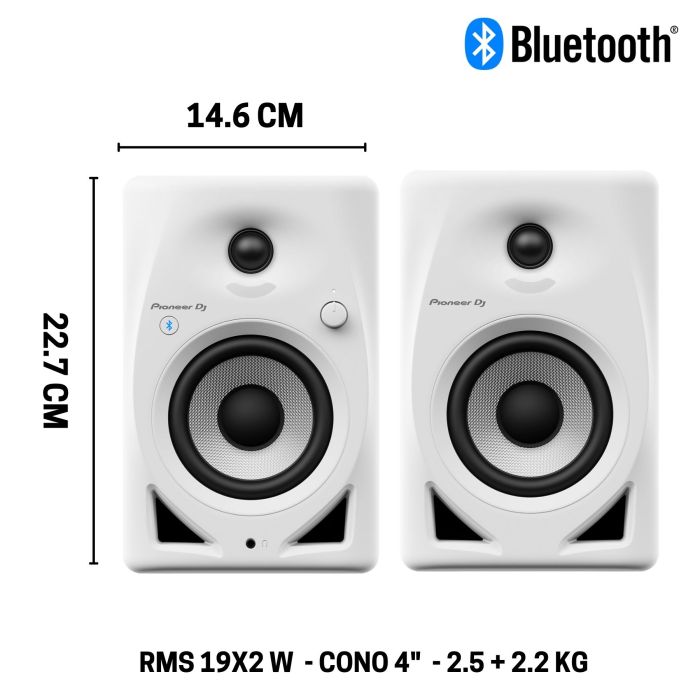 Pioneer DJ DM-40D BT WHITE main product photo