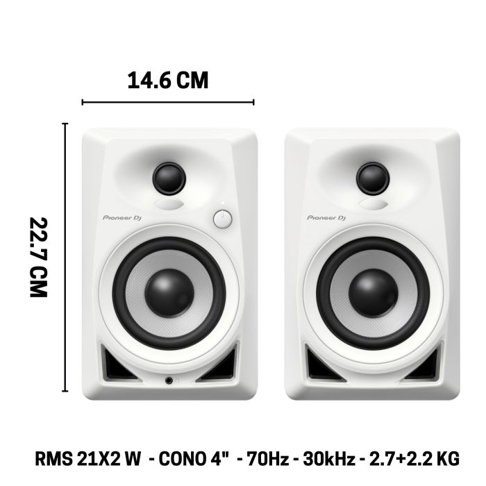 Pioneer DJ DM-40D WHITE main product photo