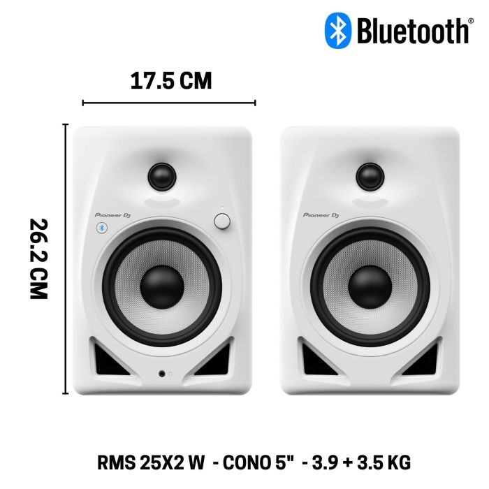 Pioneer DJ DM-50D BT WHITE main product photo
