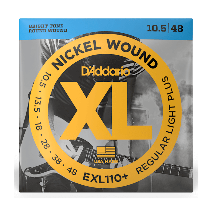 D'addario EXL110+ nickel wound regular light plus 10.5-48 main product photo