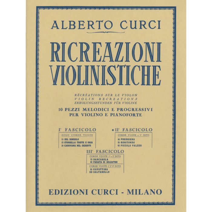 A. Curci Ricreazioni Violinistiche Fascicolo II main product photo